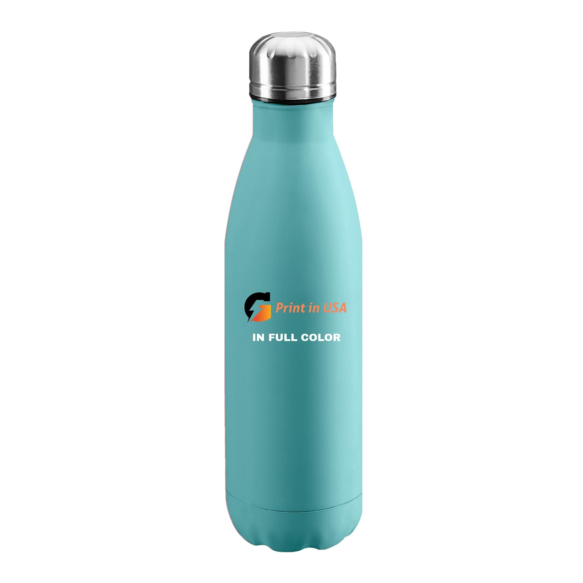 Personalized Custom Print in USA Water Bottles 10Pcs 17oz Stainless Steel Double Wall Insulated Leakproof Cups for Sports Outdoors With Colorful Text Logo