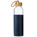 21oz Glass Water Bottle with Silicone Sleeve & Bamboo Lid, BPA Free Reusable Water Bottle Glass for Gym Office Travel, Gift for Fitness Enthusiasts (Green)