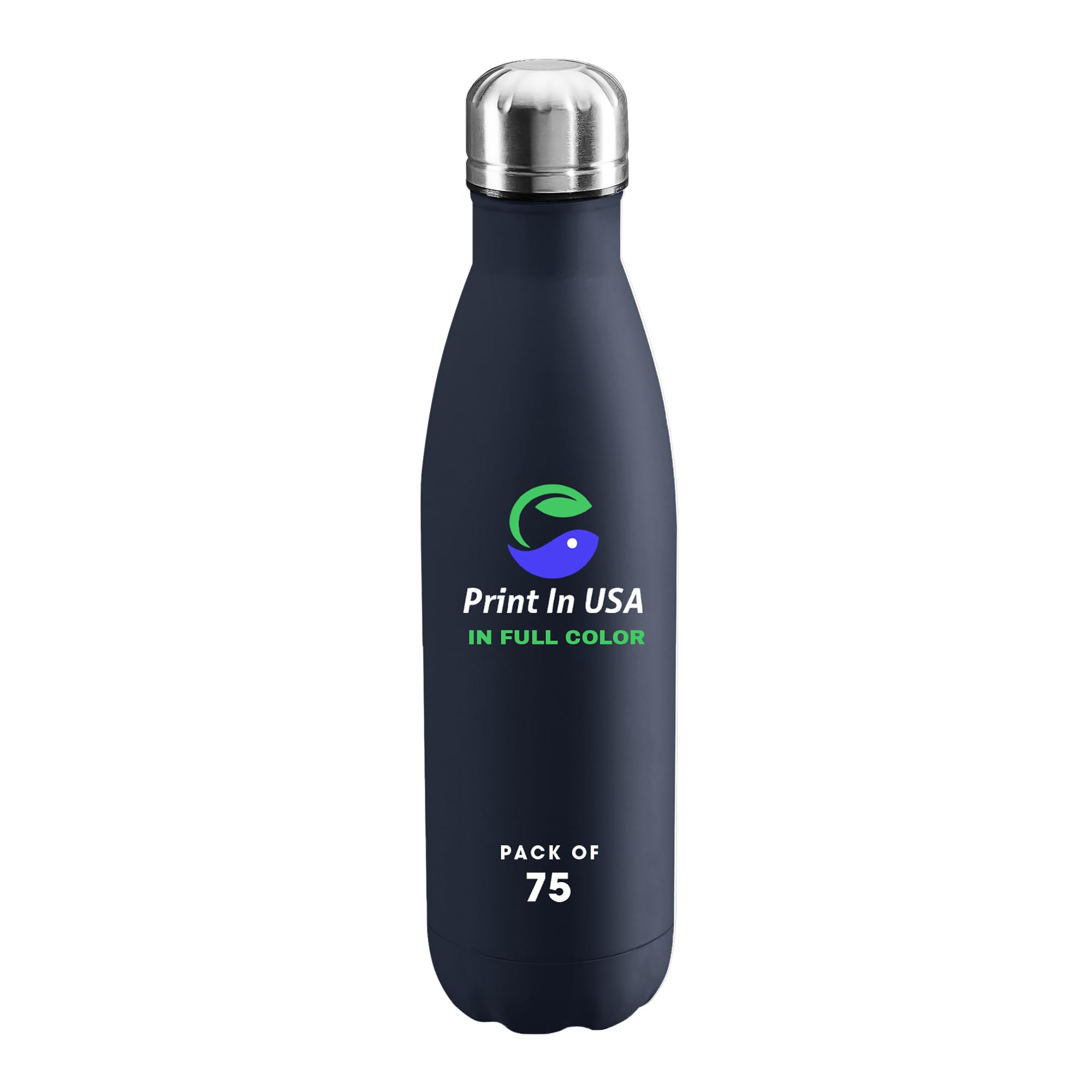 Personalized Custom Print in USA Water Bottles 10Pcs 17oz Stainless Steel Double Wall Insulated Leakproof Cups for Sports Outdoors With Colorful Text Logo