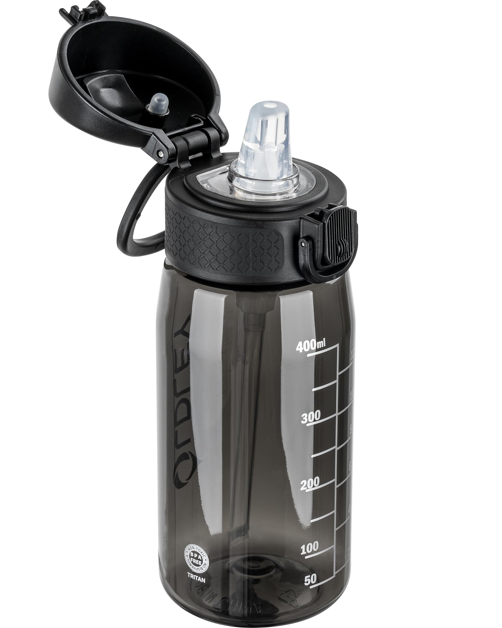 OLDLEY Kids Water Bottles with Straw 420ml/14oz BPA Free Tritan Water Bottle with Handle Leakproof School Sports Drinking Bottle for Toddler Boys Girls,Transparent