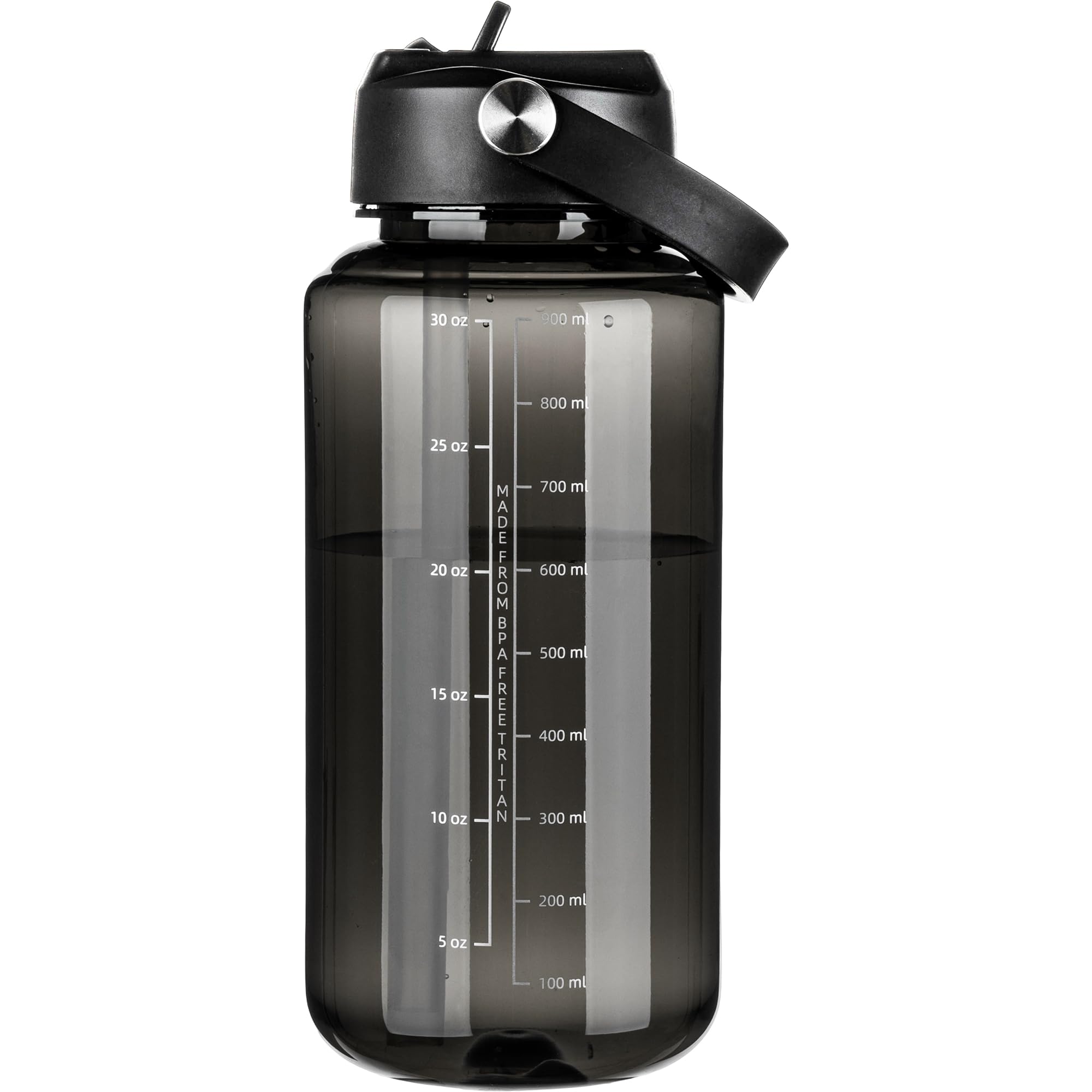 OLDLEY 32 oz Clear Water Bottle with Straw,Tritan BPA-Free, Wide Mouth, Leak Proof - for Gym, Travel, Home, School, Office (Clear)