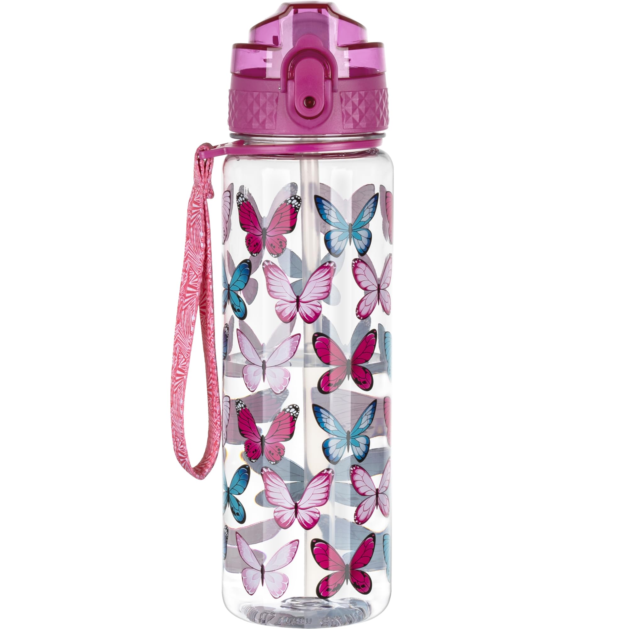 OLDLEY 17oz Kids Water Bottle for School - Motivational With Silicone Straw, Leak-Proof Tritan BPA-Free, Reusable for Girls Boys, Clear