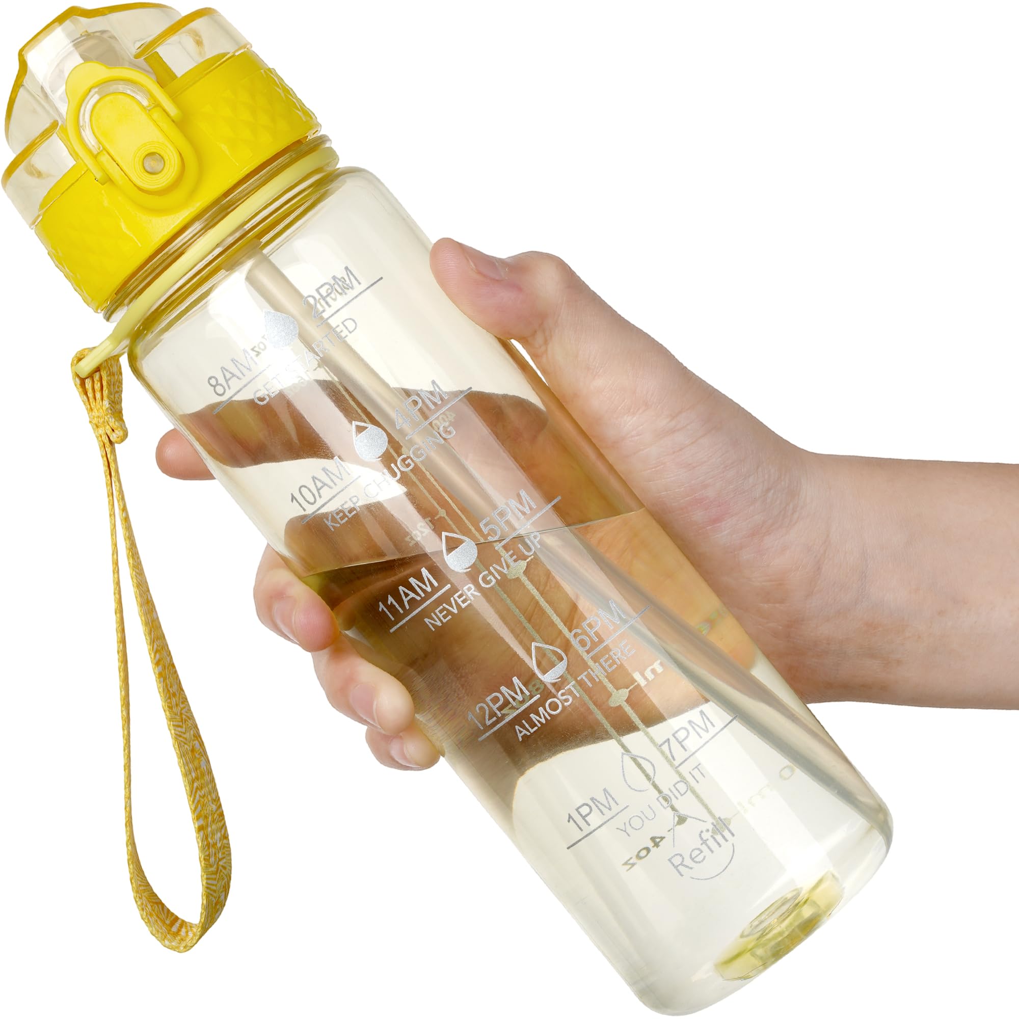 OLDLEY 17oz Kids Water Bottle for School - Motivational With Silicone Straw, Leak-Proof Tritan BPA-Free, Reusable for Girls Boys, Clear