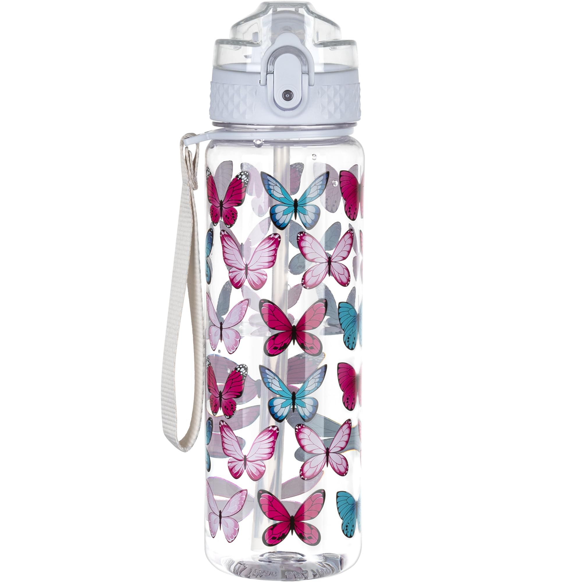 OLDLEY 17oz Kids Water Bottle for School - Motivational With Silicone Straw, Leak-Proof Tritan BPA-Free, Reusable for Girls Boys, Clear